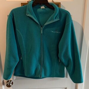 Teal Fleece Jacket VINTAGE TELLURIDE WOMENS L LARGE ZIP UP POCKETS GOGO SPORTS